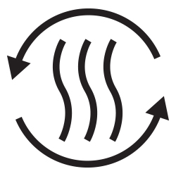 Icona preriscaldamento friggitrice ad aria